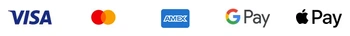 Visa, Mastercard, American Express, Discover and Apple Pay accepted