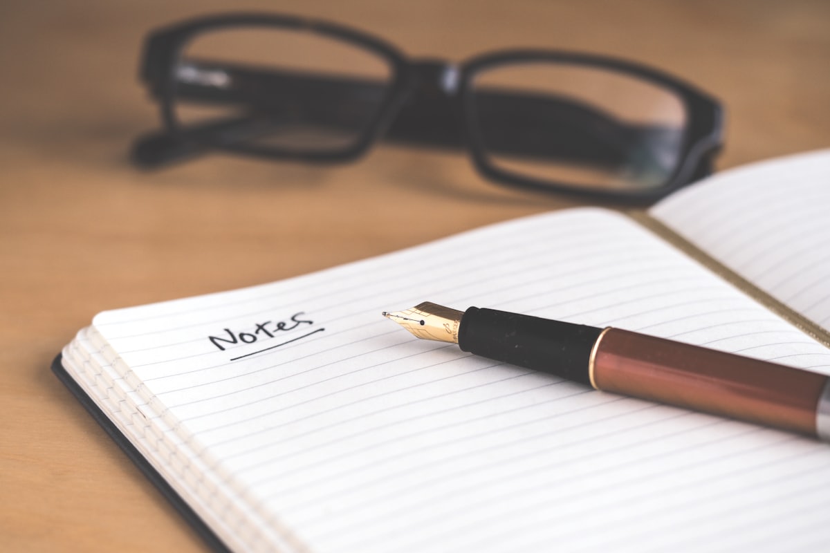 Sleep-themed photo: notebook writing — a Sleep, Finally guide to journaling before bed a 5 minute method