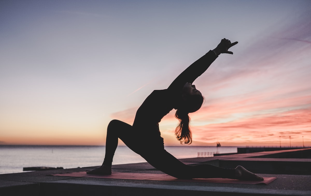 Sleep-themed photo: yoga pose — a Sleep, Finally guide to movement minimums the least exercise that helps sleep