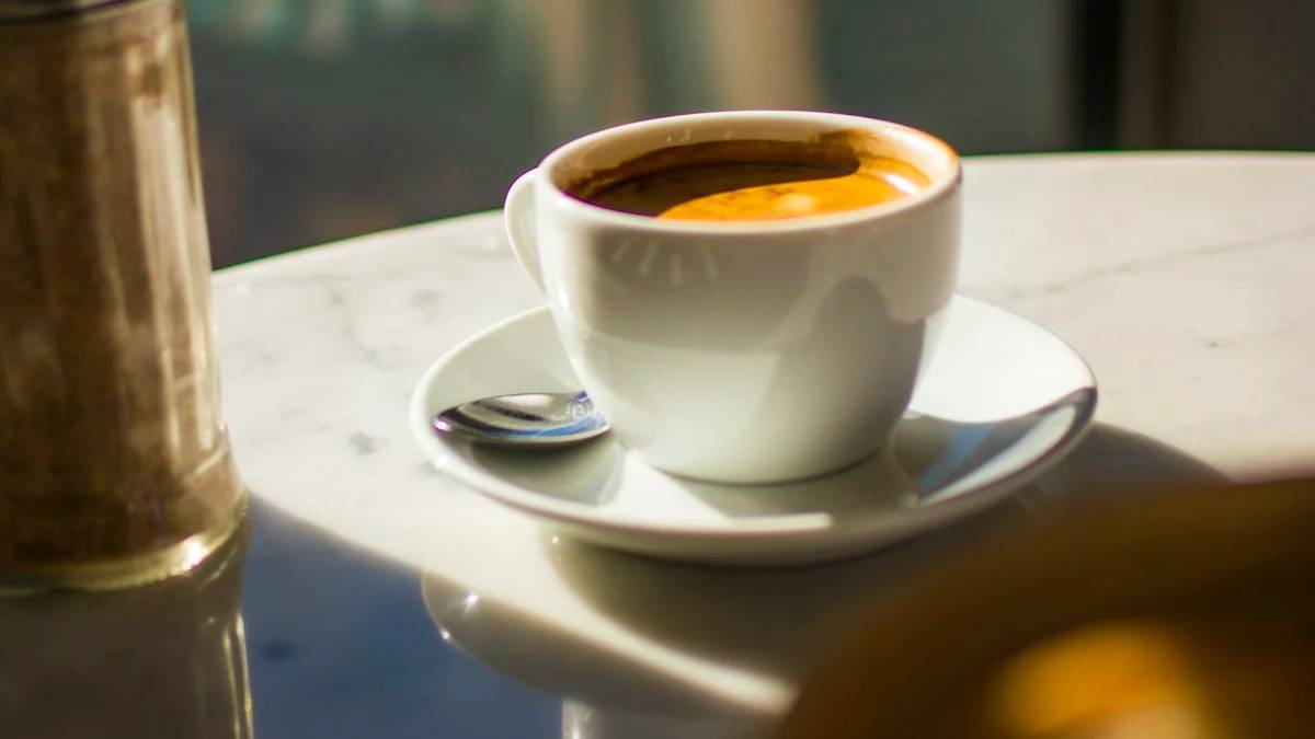 white ceramic cup on saucer — a Sleep, Finally guide to Why Coffee Can Wait Until After Morning Light