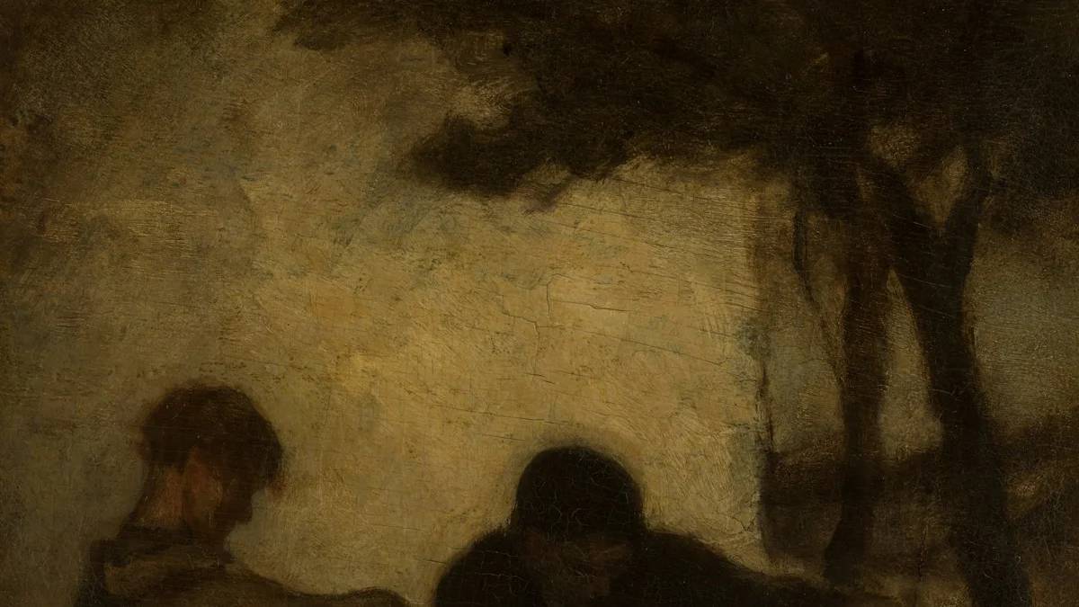 Two men at a table, a bottle and sleeping dog — a Sleep, Finally guide to Why Deep Sleep Comes First in the Night