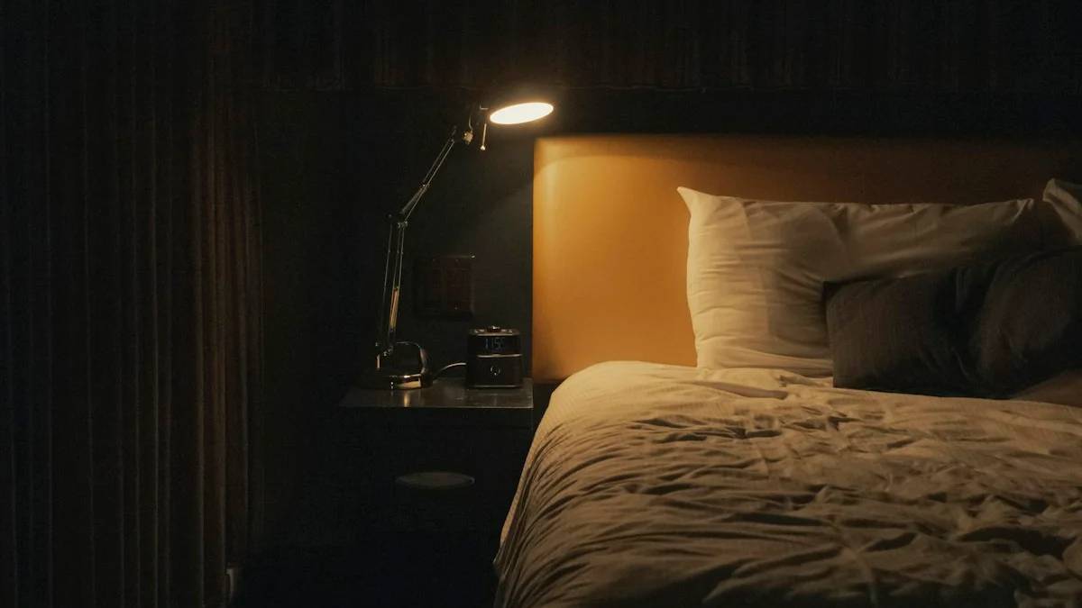 turned on study lamp beside bed — a Sleep, Finally guide to Why Scrolling Keeps You Awake
