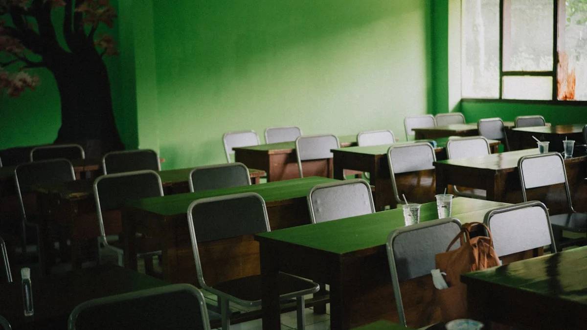 green and white chairs near green wall — a Sleep, Finally guide to Why Teens Fall Asleep in Class
