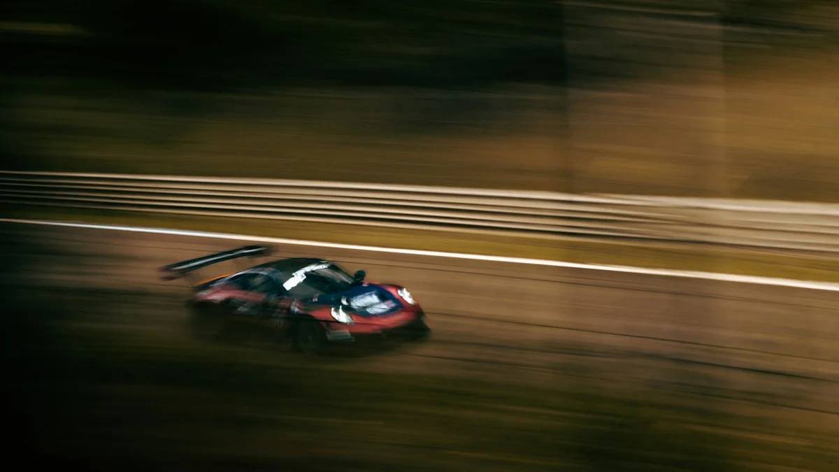 a blurry photo of a car driving down a track — a Sleep, Finally guide to Why Your Brain Won't Shut Off at Night